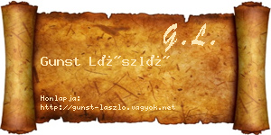 Gunst László névjegykártya