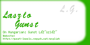 laszlo gunst business card